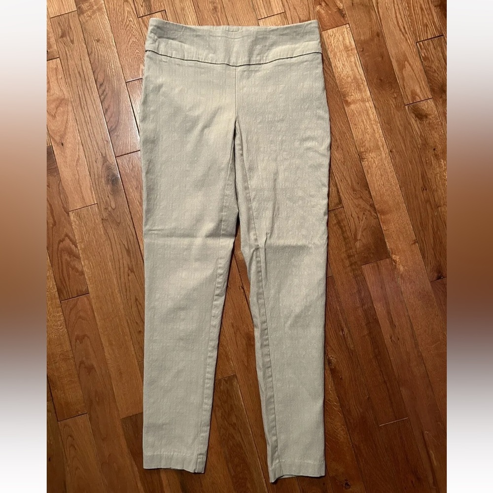 GLIMPSE- Beige- Stretch- Pull-on- Cropped Pants- Women’s Small
